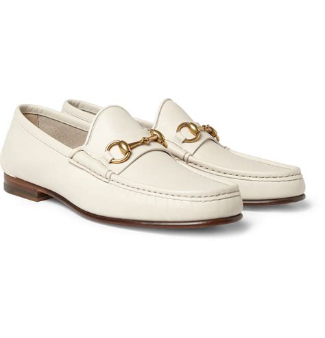 gucci men's white loafers